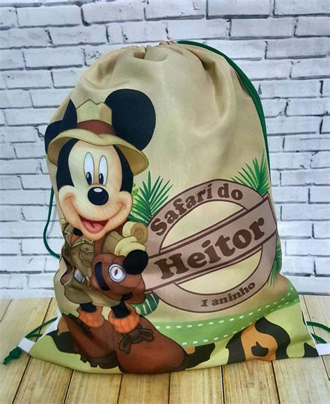 molde mochila mickey safari